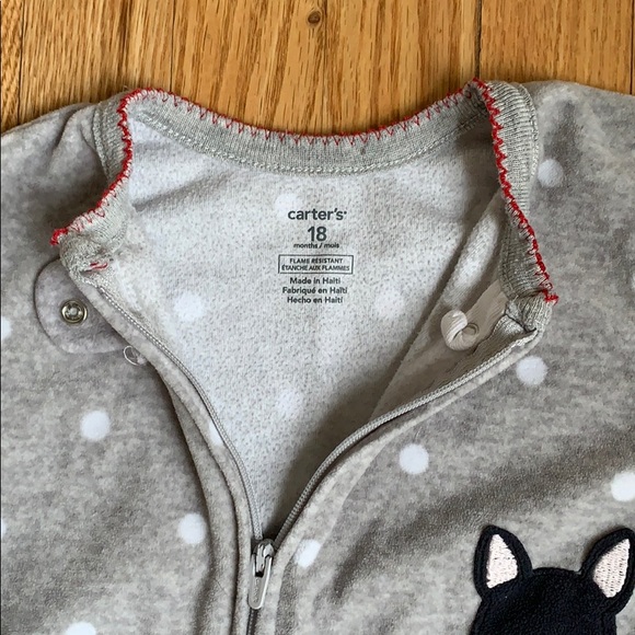 Bundle of 3 Carters Fleece Winter pjs, sz 18 mo - Picture 5 of 6